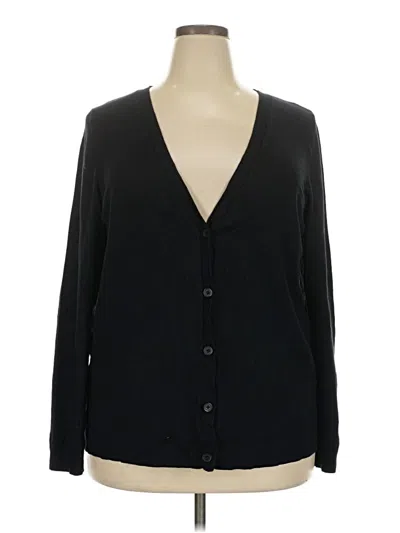 Pre-owned Lane Bryant Cardigan Sweater In Black
