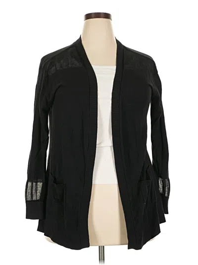 Pre-owned Lane Bryant Cardigan Sweater In Black