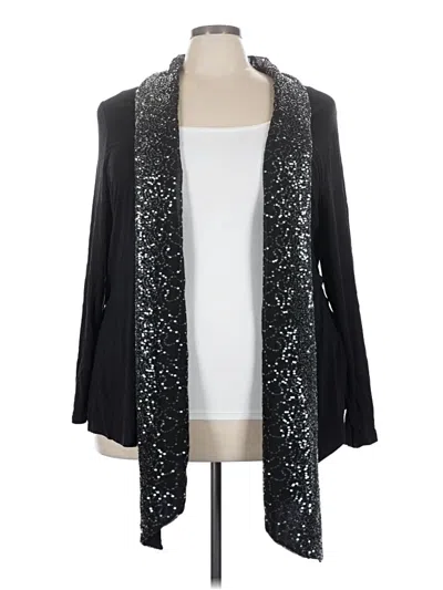 Pre-owned Lane Bryant Cardigan Sweater In Black
