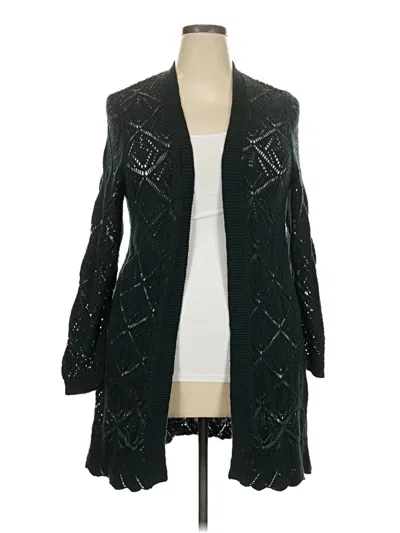 Pre-owned Lane Bryant Cardigan Sweater In Black