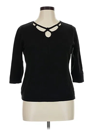 Pre-owned Lane Bryant Cardigan Sweater In Black