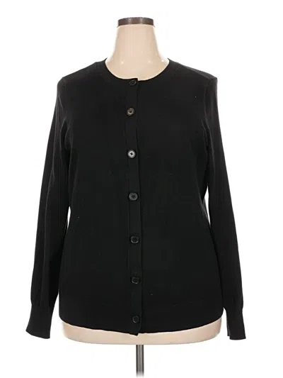 Pre-owned Lane Bryant Cardigan Sweater In Black