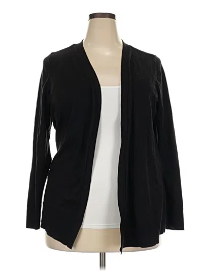 Pre-owned Lane Bryant Cardigan Sweater In Black