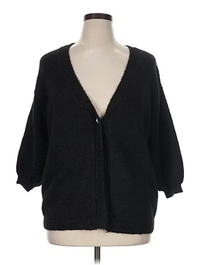 Pre-owned Lane Bryant Cardigan Sweater In Black