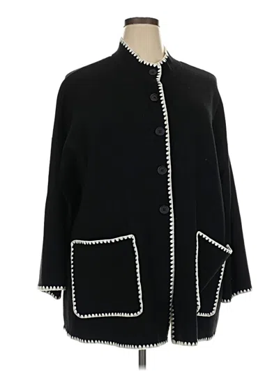 Pre-owned Lane Bryant Cardigan Sweater In Black