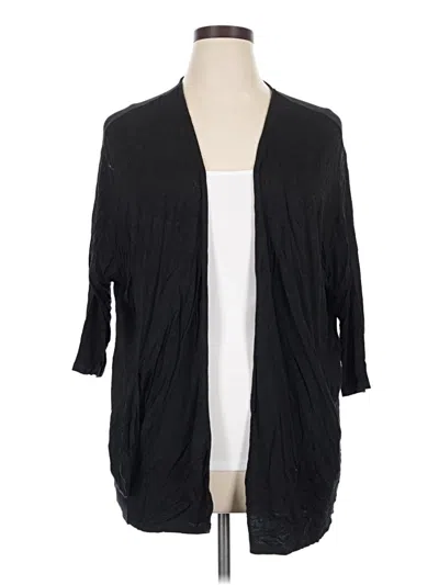 Pre-owned Lane Bryant Cardigan Sweater In Black