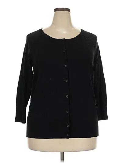 Pre-owned Lane Bryant Cardigan Sweater In Black