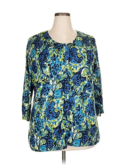 Pre-owned Lane Bryant Cardigan Sweater In Blue