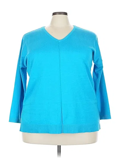 Pre-owned Lane Bryant Cardigan Sweater In Blue