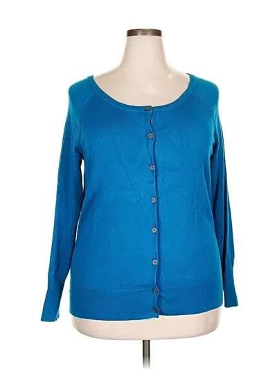 Pre-owned Lane Bryant Cardigan Sweater In Blue