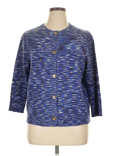Pre-owned Lane Bryant Cardigan Sweater In Blue