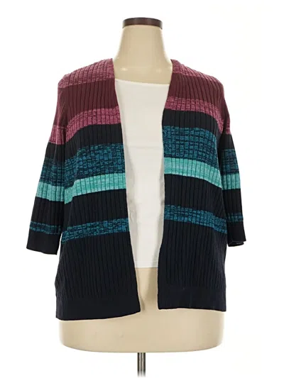 Pre-owned Lane Bryant Cardigan Sweater In Blue