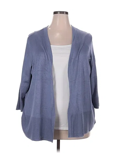 Pre-owned Lane Bryant Cardigan Sweater In Blue