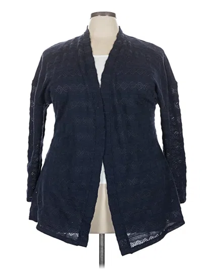 Pre-owned Lane Bryant Cardigan Sweater In Blue
