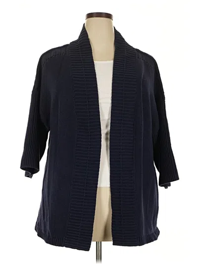 Pre-owned Lane Bryant Cardigan Sweater In Blue