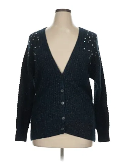 Pre-owned Lane Bryant Cardigan Sweater In Blue