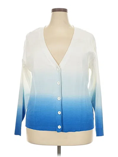 Pre-owned Lane Bryant Cardigan Sweater In Blue