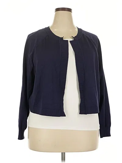 Pre-owned Lane Bryant Cardigan Sweater In Blue