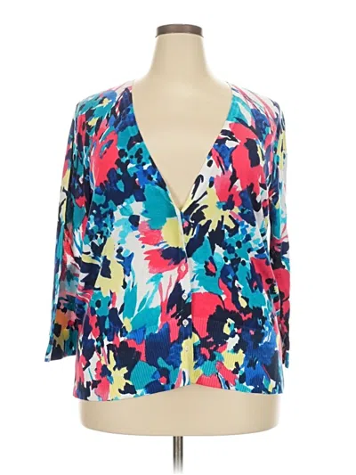 Pre-owned Lane Bryant Cardigan Sweater In Blue