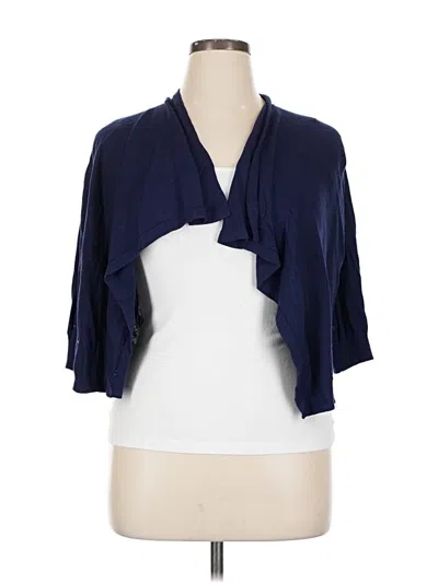 Pre-owned Lane Bryant Cardigan Sweater In Blue