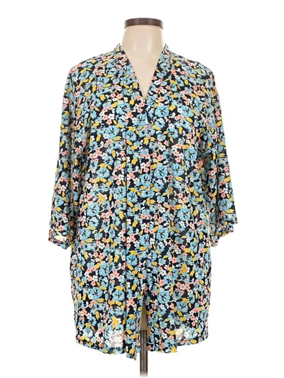 Pre-owned Lane Bryant Cardigan Sweater In Blue