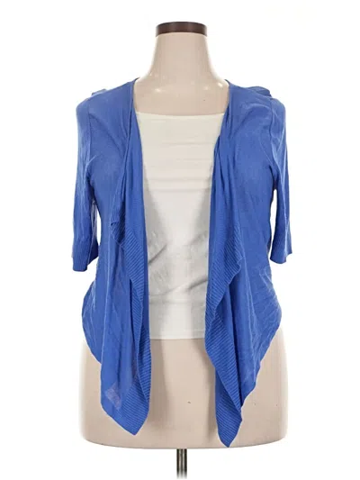 Pre-owned Lane Bryant Cardigan Sweater In Blue