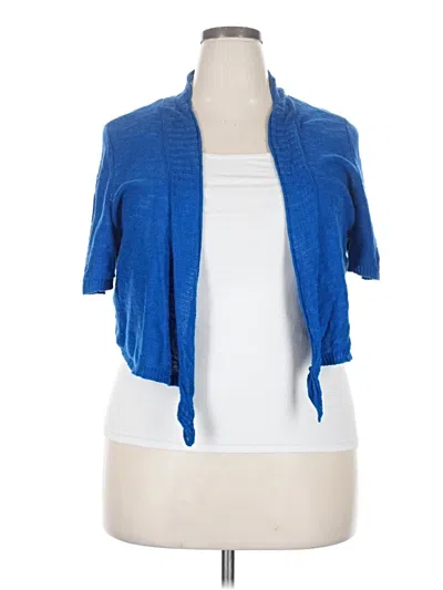 Pre-owned Lane Bryant Cardigan Sweater In Blue