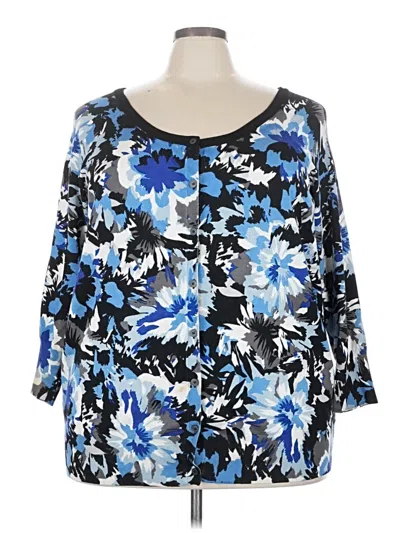 Pre-owned Lane Bryant Cardigan Sweater In Blue
