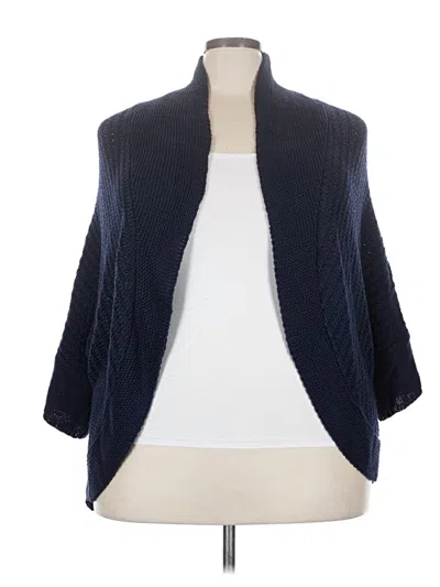 Pre-owned Lane Bryant Cardigan Sweater In Blue