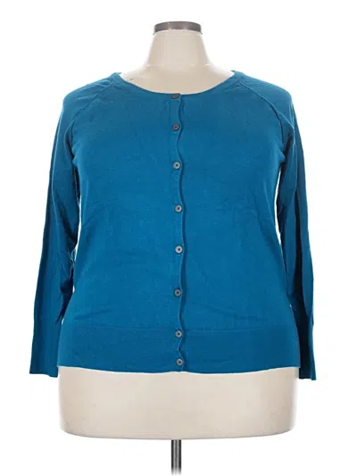 Pre-owned Lane Bryant Cardigan Sweater In Blue