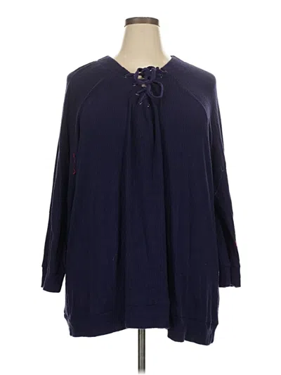 Pre-owned Lane Bryant Cardigan Sweater In Blue