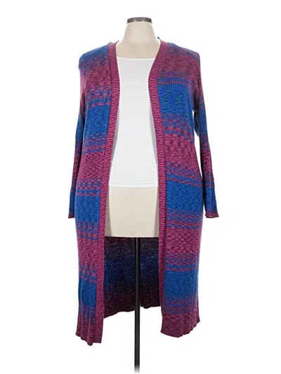 Pre-owned Lane Bryant Cardigan Sweater In Blue