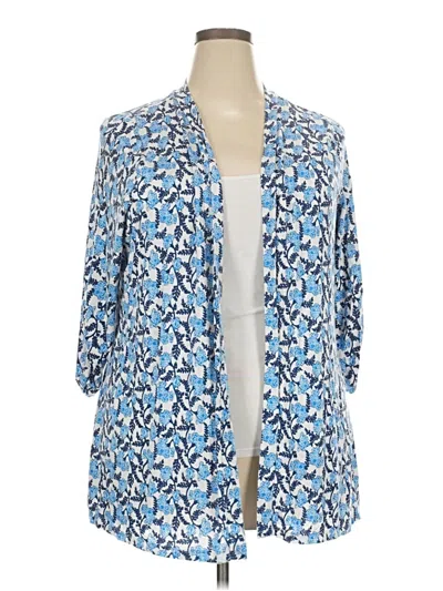 Pre-owned Lane Bryant Cardigan Sweater In Blue