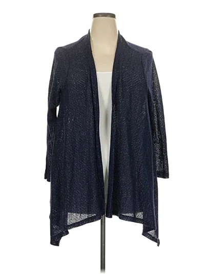 Pre-owned Lane Bryant Cardigan Sweater In Blue