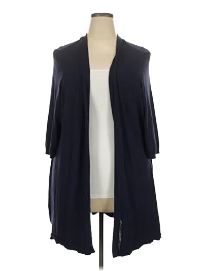 Pre-owned Lane Bryant Cardigan Sweater In Blue