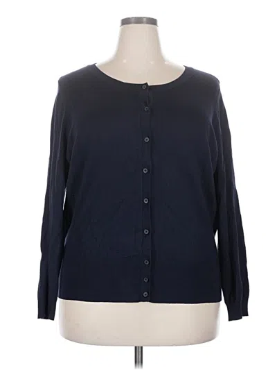 Pre-owned Lane Bryant Cardigan Sweater In Blue