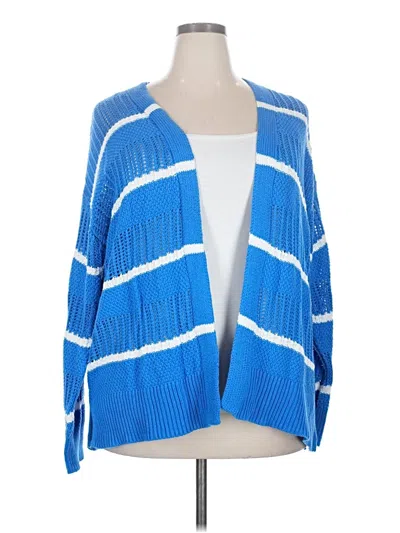 Pre-owned Lane Bryant Cardigan Sweater In Blue