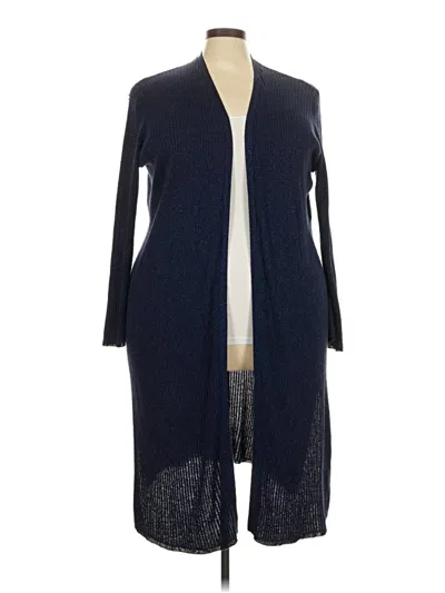 Pre-owned Lane Bryant Cardigan Sweater In Blue