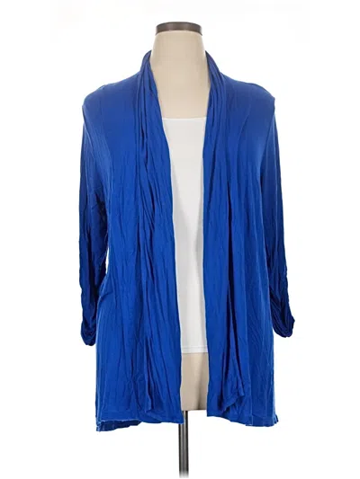 Pre-owned Lane Bryant Cardigan Sweater In Blue