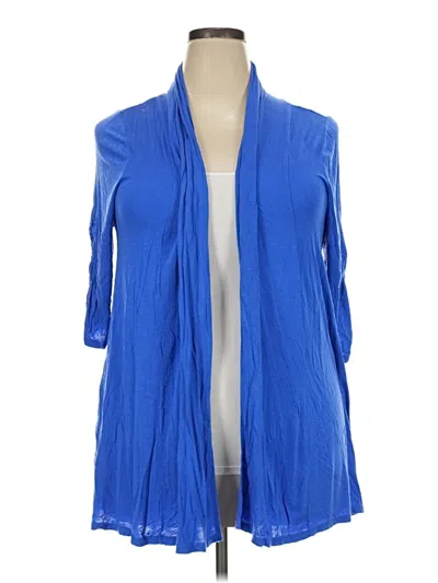 Pre-owned Lane Bryant Cardigan Sweater In Blue