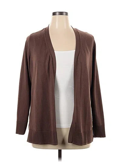 Pre-owned Lane Bryant Cardigan Sweater In Brown