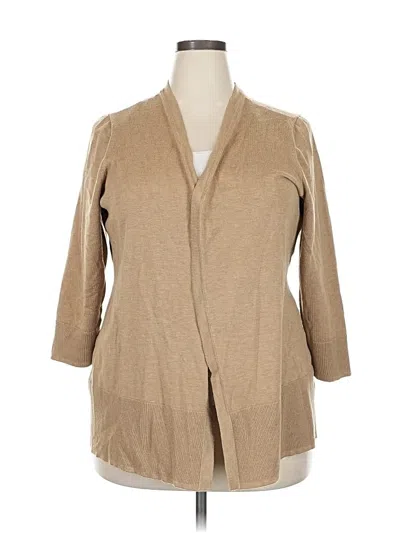 Pre-owned Lane Bryant Cardigan Sweater In Brown