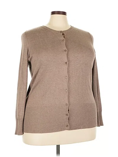 Pre-owned Lane Bryant Cardigan Sweater In Brown