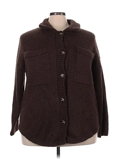Pre-owned Lane Bryant Cardigan Sweater In Brown