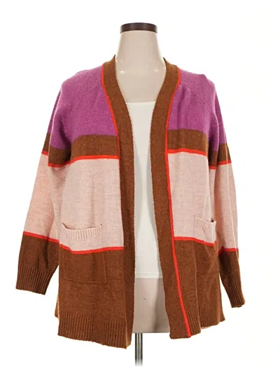 Pre-owned Lane Bryant Cardigan Sweater In Brown