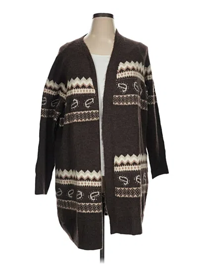 Pre-owned Lane Bryant Cardigan Sweater In Brown