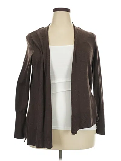 Pre-owned Lane Bryant Cardigan Sweater In Brown
