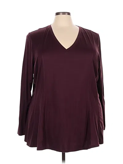 Pre-owned Lane Bryant Cardigan Sweater In Burgundy