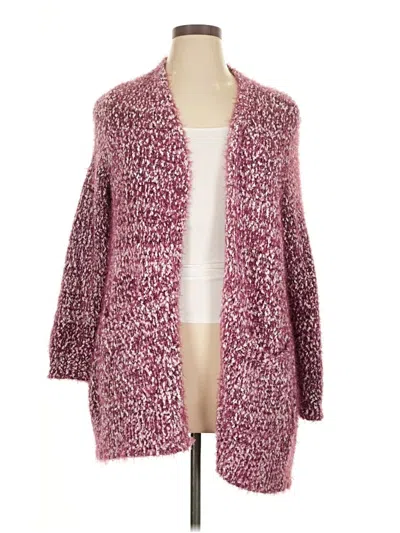 Pre-owned Lane Bryant Cardigan Sweater In Burgundy