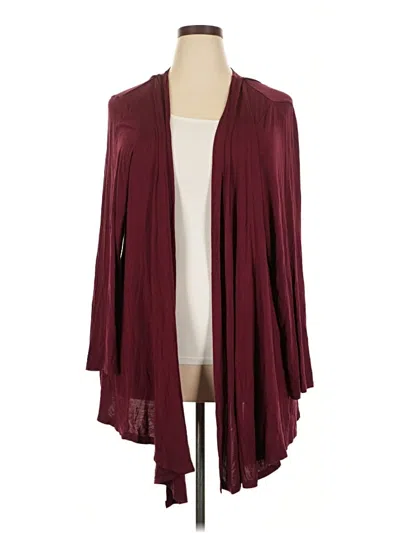 Pre-owned Lane Bryant Cardigan Sweater In Burgundy